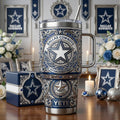 Dallas Cowboys 40 oz Tumbler with Handle and Lid
